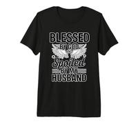 Blessed by God Spoiled by My Husband Protected by Both Camiseta Premium