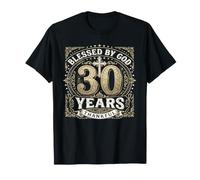 Blessed by God Thankful Jesus 30th Birthday Anniversary Camiseta