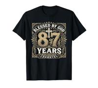 Blessed by God Thankful Jesus 87th Birthday Anniversary Camiseta