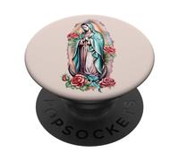 Blessed Christian Mom Accessories Mexican Girls Virgin Mary PopSockets PopGrip Adhesivo