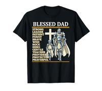 Blessed Dad Afirmations Christian Father's Day Camiseta