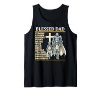 Blessed Dad Afirmations Christian Father's Day Camiseta sin Mangas
