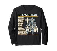 Blessed Dad Afirmations Christian Father's Day Manga Larga