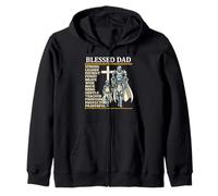 Blessed Dad Afirmations Christian Father's Day Sudadera con Capucha