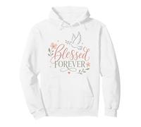 Blessed Forever Christian Faith Dove Floral Inspirador Sudadera con Capucha