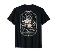 Blessed Forever Christian Faith Floral Rose Dove Vintage Camiseta