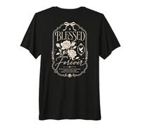 Blessed Forever Christian Faith Floral Rose Dove Vintage Camiseta Premium