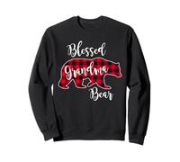 Blessed Grandma Bear Red Buffalo a Cuadros de Cuadros, Regalo para Abuela Sudadera