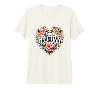 Blessed Grandma Women Great Grandma Floral Heart Mother's Day Camiseta Premium