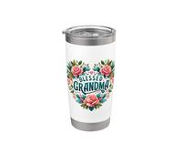 Blessed Grandma Women Great Grandma Floral Heart Mother's Day Vaso térmico de acero inoxidable de doble pared