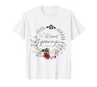 Blessed Granny Floral EST 2025 Divertido Floral día de la Madre Camiseta
