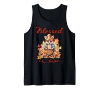 Blessed Is Best Christian, Lindo Mapache Vintage de otoño y otoño Camiseta sin Mangas