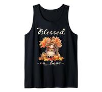 Blessed Is Best Otoño & Cosecha De Otoño Linda Chica Vintage Camiseta sin Mangas