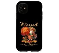 Blessed Is Best Otoño & Cosecha De Otoño Linda Chica Vintage Carcasa para iPhone 11