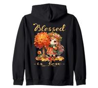 Blessed Is Best Otoño & Cosecha De Otoño Linda Chica Vintage Sudadera con Capucha