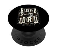 Blessed Is The Man Who Trusts The Lord Camiseta Dios PopSockets PopGrip Adhesivo