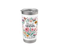 Blessed Mama Floral Christian Butterfly Let Go and Let God Vaso térmico de acero inoxidable de doble pared