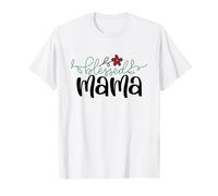 Blessed Mama Floral Minimalista Mejor Mamá Día de la Madre Camiseta