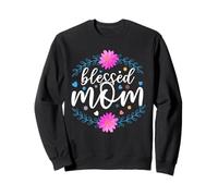 Blessed Mom Flower Cute Mothers Day For Mommy Sudadera