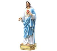 Blessed Mother Virgin Mary Statue Collectible Religious Figurine Elegant Devotional Sculpture Home Decor Accent For Entryway Hallway Living Space Yard Deck Garden Spiritual Gift For Family Women
