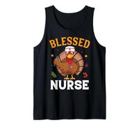 Blessed Nurse Funny Thanksgiving Thankful For Family Camiseta sin Mangas