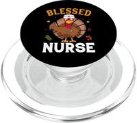 Blessed Nurse Funny Thanksgiving Thankful For Family PopSockets PopGrip para MagSafe