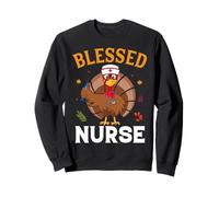 Blessed Nurse Funny Thanksgiving Thankful For Family Sudadera