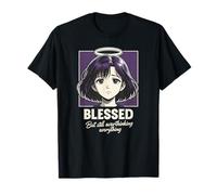 Blessed Overthinking Christian Anime Girl Manga Estética Camiseta