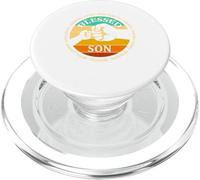 Blessed Son First Bump Inspira a una Familia Cristiana PopSockets PopGrip para MagSafe