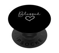 Blessed T-Shirt for Women Cute Heart Graphic PopSockets PopGrip Adhesivo