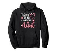 Blessed To Be Called Aunt Flower Heart Cute Mother's Day Sudadera con Capucha
