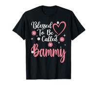 Blessed To Be Called Bammy Flower Heart Cute Mother's Day Camiseta