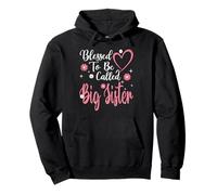 Blessed To Be Called Big Sister Flower Heart Mother's Day Sudadera con Capucha