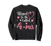 Blessed To Be Called G-ma Flower Heart Cute Mother's Day Sudadera