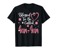 Blessed To Be Called Gam-Gam Flower Heart Cute Mother's Day Camiseta