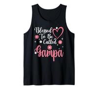 Blessed To Be Called Gampa Flower Heart Cute Mother's Day Camiseta sin Mangas