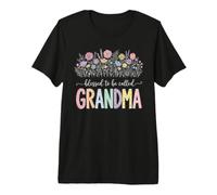 Blessed To Be Called Grandma Diseño Floral Camiseta Premium