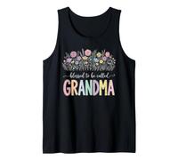 Blessed To Be Called Grandma Diseño Floral Camiseta sin Mangas