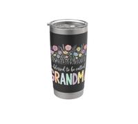 Blessed To Be Called Grandma Diseño Floral Vaso térmico de acero inoxidable de doble pared
