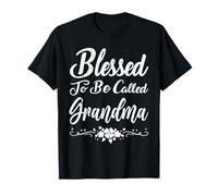 Blessed To Be Called Grandma Flowers Funny Mother's Day Camiseta