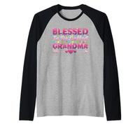 Blessed To Be Called Grandma Heart Día de la Madre Camiseta Manga Raglan