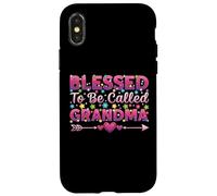 Blessed To Be Called Grandma Heart Día de la Madre Carcasa para iPhone X/XS