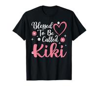 Blessed To Be Called Kiki Flower Heart Cute Mother's Day Camiseta