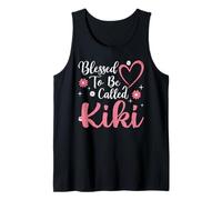 Blessed To Be Called Kiki Flower Heart Cute Mother's Day Camiseta sin Mangas