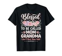 Blessed To Be Called Mom and Grandma and I Rock Them Both Camiseta