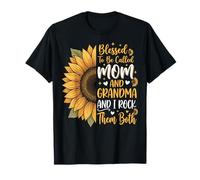 Blessed To Be Called Mom and Grandma and I Rock Them Both Camiseta
