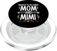 Blessed To Be Called Mom and Mimi Floral Cute Mother's Day PopSockets PopGrip para MagSafe