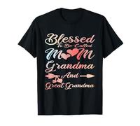 Blessed To Be Called Mom Grandma and Great Grandma Camiseta