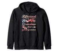 Blessed To Be Called Mom Grandma and Great Grandma Sudadera con Capucha