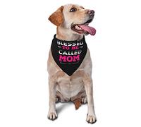 Blessed to Be Called Mom Spring Dog Bandanas Boy Bulk Cachorro Pañuelo Ajustable Suave Triángulo Baberos Accesorios para Perros Pequeños Medianos Grandes Gatos Blanco